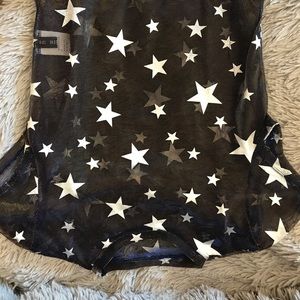 Star sheer crop top